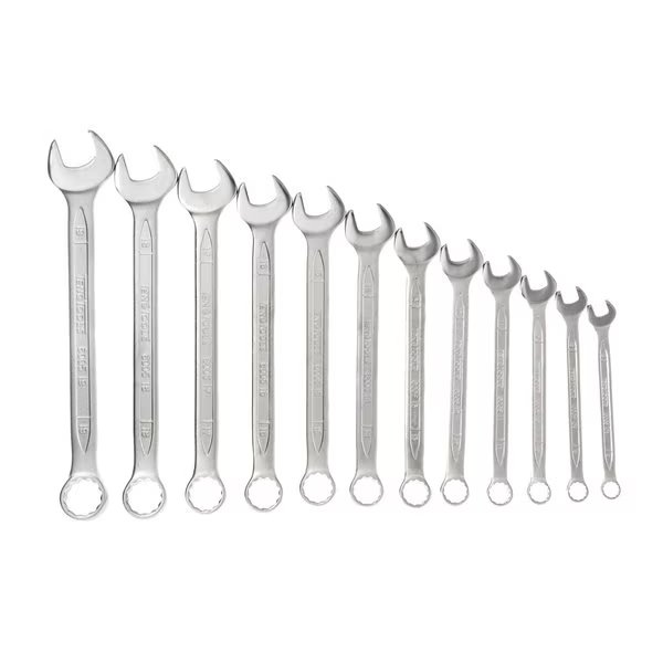 12 Piece 12 Point Metric Combination Wrench Set (8MM - 19MM) - 6512N, Teng Tools, Mfr#: TEN-O-6512N